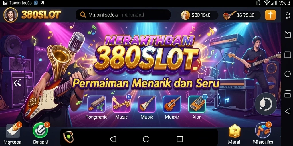 Tampilan gameplay menarik dari 380SLOT yang menampilkan musik seru.