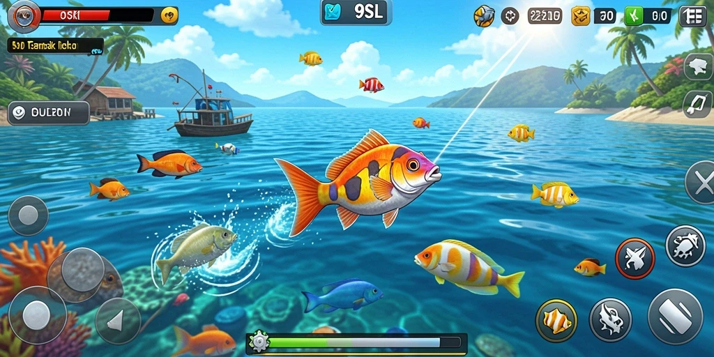 Tampilan gameplay 9SL yang memukau dengan animasi Tembak Ikan.