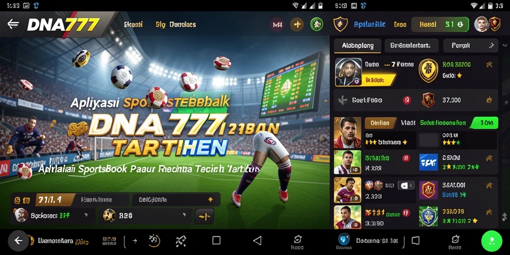 Screenshot utama DNA777 menampilkan pengalaman taruhan yang mendebarkan.