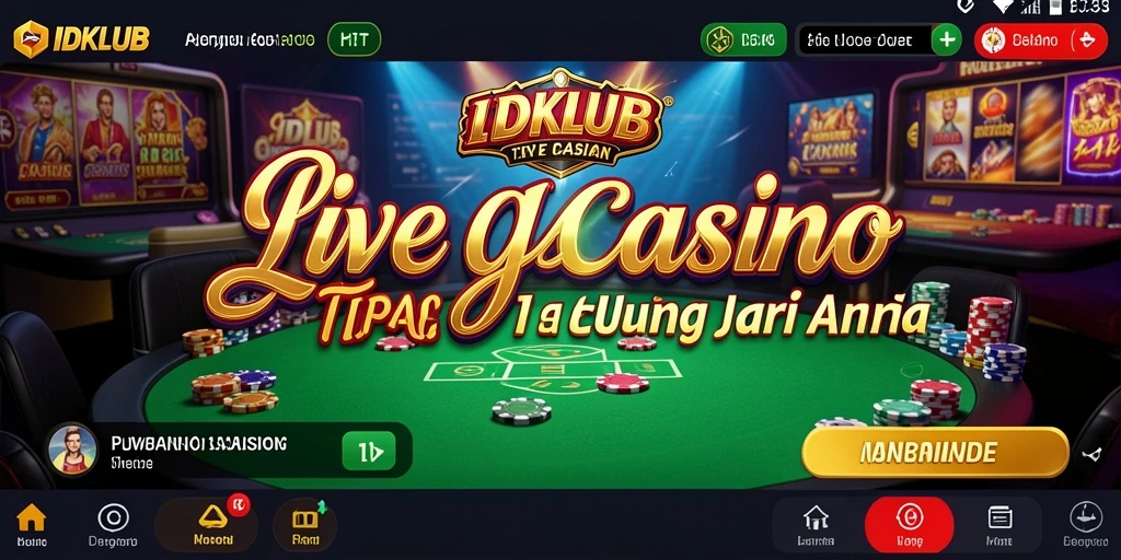 Tampilan gameplay Live Casino yang menarik di IDKLUB.