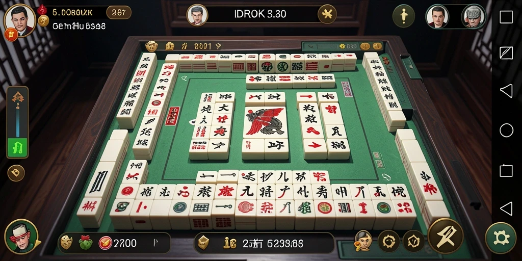 Screenshot gameplay IDROK menunjukkan keseruan permainan Mahjong yang mendebarkan.