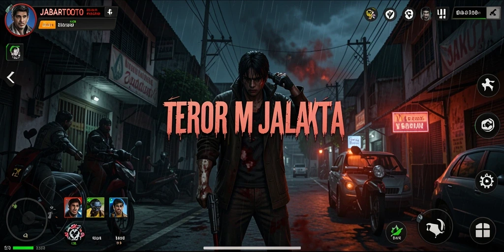 Screenshot menampilkan gameplay <strong>JABARTOTO</strong> dengan suasana mencekam dan makhluk horor.