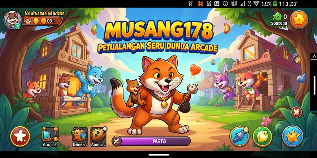 Tampilan permainan <strong>MUSANG178</strong> dengan aksi Arcade yang seru.
