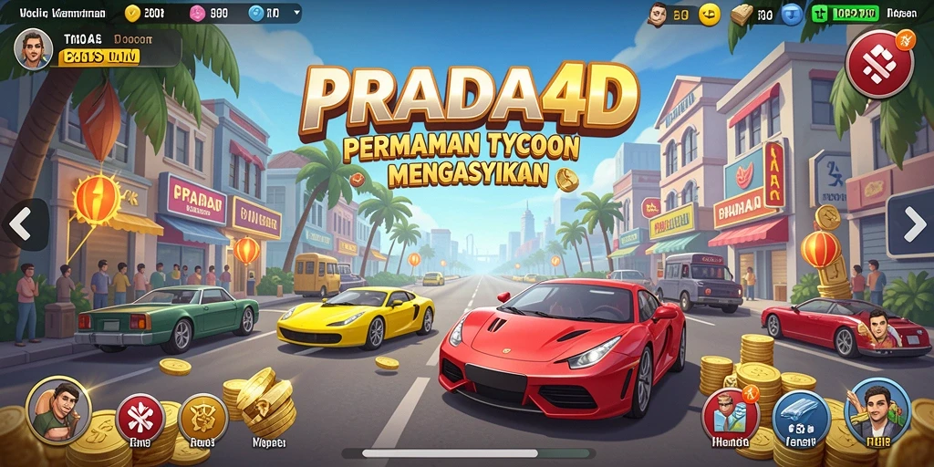 Tampilan screenshot PRADA4D menampilkan suasana gameplay Tycoon yang seru.