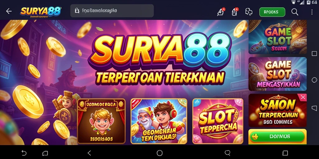Tampilan gameplay yang penuh warna dan seru di SURYA88.