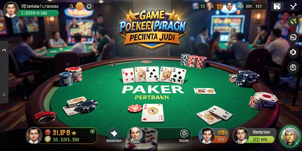 Tampilan gameplay Poker yang seru dan mendebarkan di SVIP1.