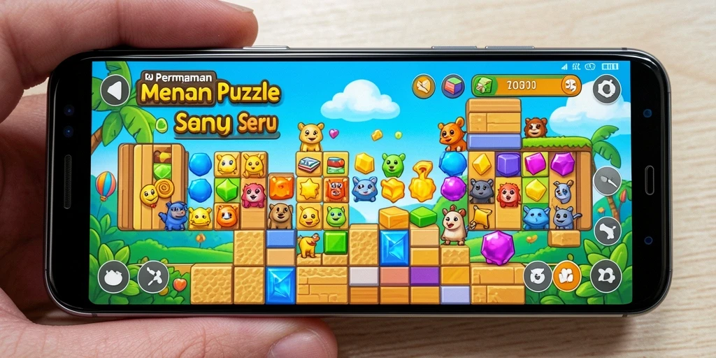 Tampilan gameplay T6 yang menarik dan penuh tantangan Puzzle.