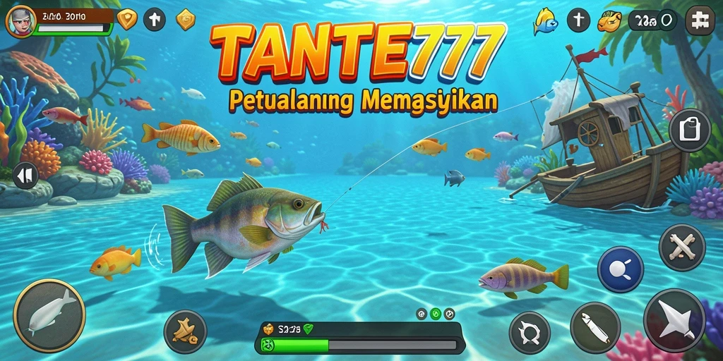 Tampilan permainan TANTE777 dengan pengalaman memancing yang seru.