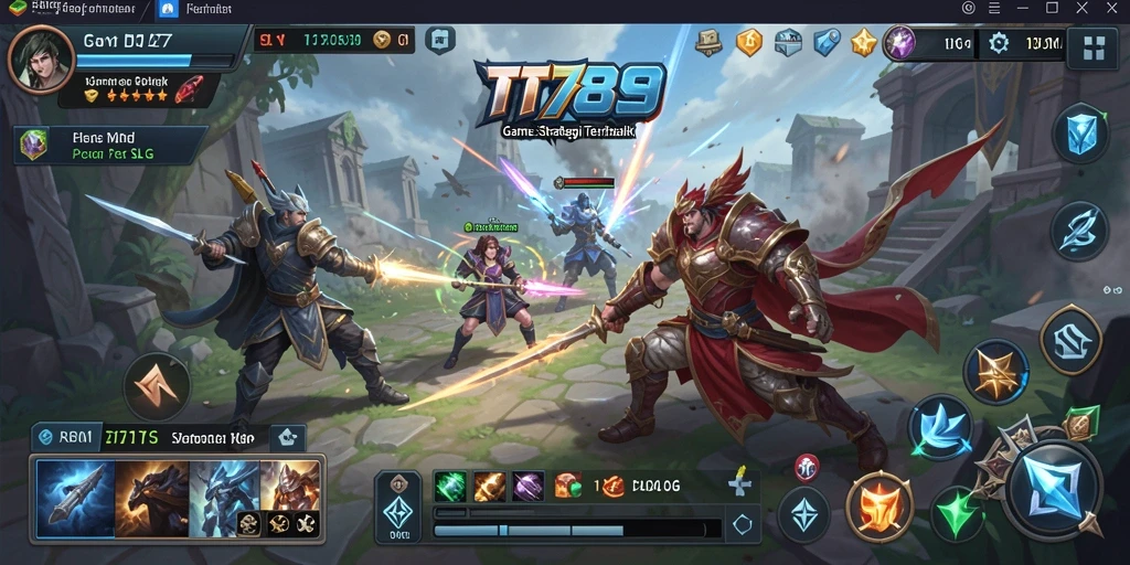 Screenshot menunjukkan aksi intens gameplay SLG TT789 dengan strategi menarik.