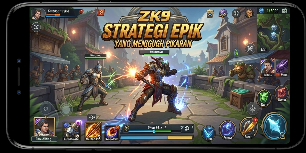 Tampilan screenshot gameplay <strong>ZK9</strong> yang menampilkan strategi dan pertempuran yang intens.